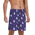 thumbnail image 2 of Wukai Astronaut Rabbit Men’s Short Pajama Pants With Pockets Soft Sleep Pj Shorts for Men-XX-Large, 2 of 6
