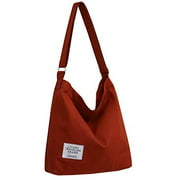 SHIJI65 Women's Retro Large Size Canvas Shoulder Bag Hobo Crossbody Handbag Casual Tote