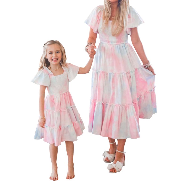 beach dresses for mom and daughter Summer Mother-Daughter Beach Floral Dresses  HER SHOP