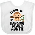 thumbnail image 3 of Inktastic Monkey I Love Hanging out with My Auntie Boys or Girls Baby Bib, 3 of 4