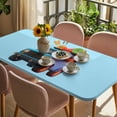 thumbnail image 3 of Travel Truck Table Cloths for 4 Foot Rectangle Tables, Cartoon Navy Camping Cars Blue Background Patio Waterproof Elastic Fitted Tablecloths, Washable Rectangular Table Cover for Camping, 3 of 8
