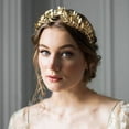 thumbnail image 1 of Diadema nupcial, diadema, corona de hojas, tiara de boda, dama de honor, fiesta de graduación, accesorios para el cabello para mujeres y niñas, 1 of 5