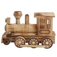 thumbnail image 3 of Wooden Locomotive Model Simulated Steam Train Home Decor Kid Child Toy Gift For Boys Girls 3-6 Year Old, 3 of 9