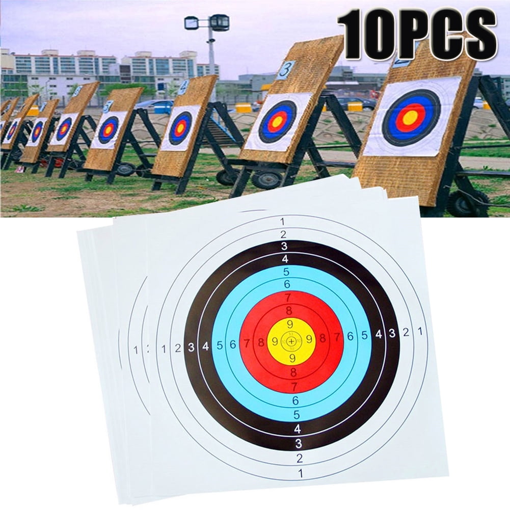 Visland 10PCS Archery Target Paper, Round Archery Target Shooting Bow