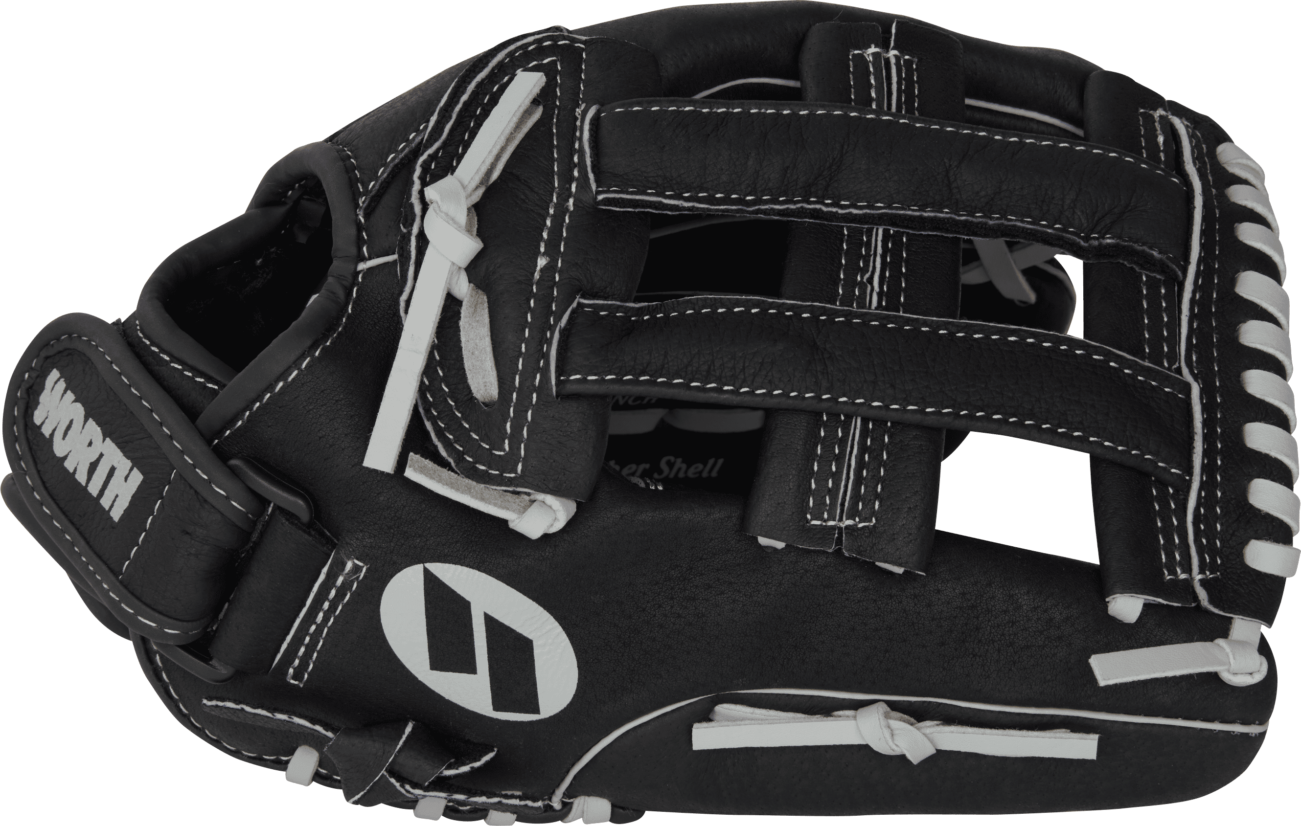 Worth Recreational Slowpitch Softball Glove, 13 inch, Black, Right Hand
