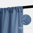 thumbnail image 6 of XWZO Linen Semi Sheer Curtains,Privacy Enhancing & Light Filtering Rod Pocket Drapes for Living Room with Tiebacks(Denim,W52 x L45 Inch,2 Panels), 6 of 6