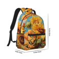 thumbnail image 2 of Uemuo Sunflower Blue Sky Printed Student Durable Water-resistant Backpack,Travel Backpack,Outdoor Activities Backpack, Laptop Backpack, Multi-compartment Backpack, 2 of 5