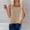 Khaki, variant on Ribbed Tank Tops for Women Women's Ribbed Sleeveless Round Neck Solid Color Camisole Tank Top