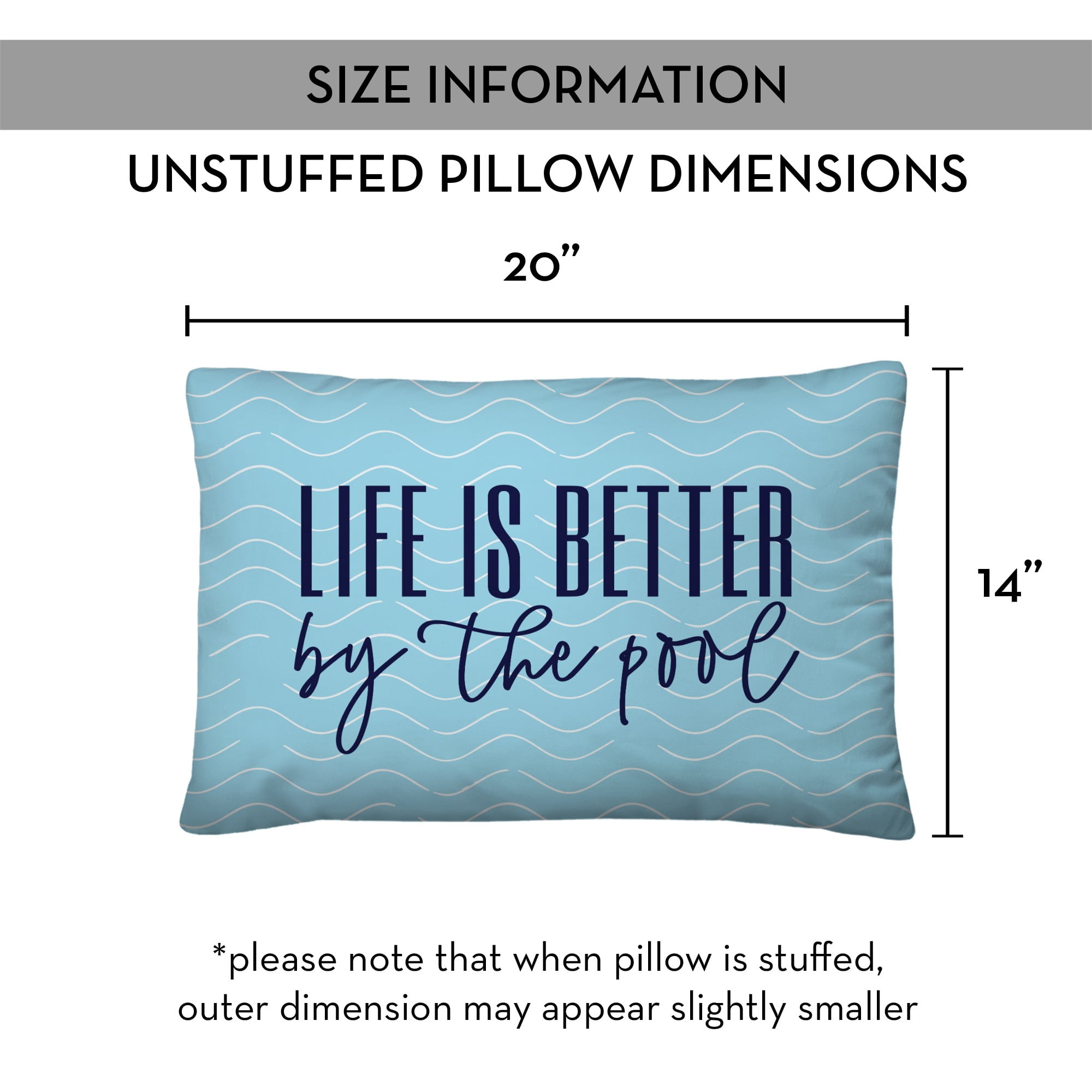Creative Products Life is better by the pool 14x20 Indoor / Outdoor Pillow