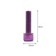thumbnail image 1 of Ciclismo 6 tornillos para vástago de bicicleta M5 x 18 mm cabeza Allen tornillos para vástago MTB con arandela (púrpura) Likrtyny Para estrenar, 1 of 9