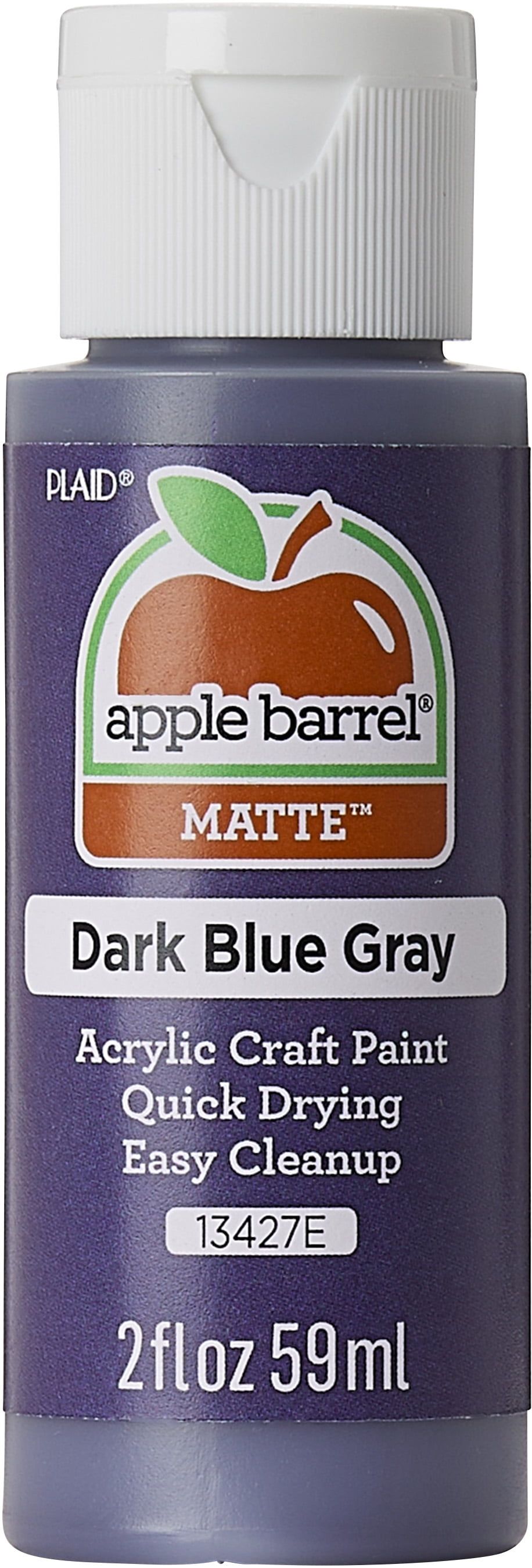 Apple Barrel Acrylic Craft Paint, Matte Finish, Dark Blue Gray, 2 fl oz