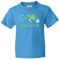thumbnail image 3 of Inktastic Peace Love Earth Youth T-Shirt, 3 of 5