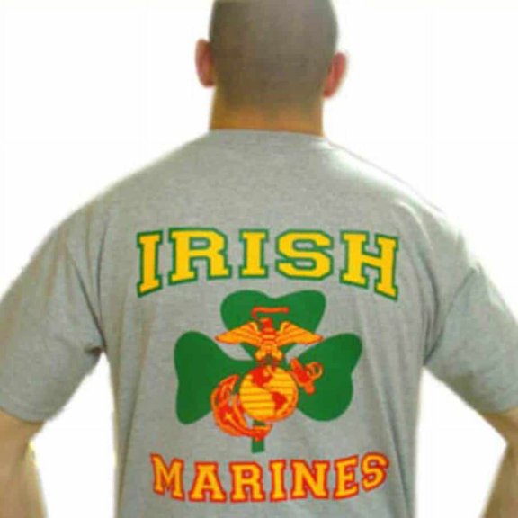 Celtic Clothing Adult Irish Marines T Shirt, Gray, X-Large (420)