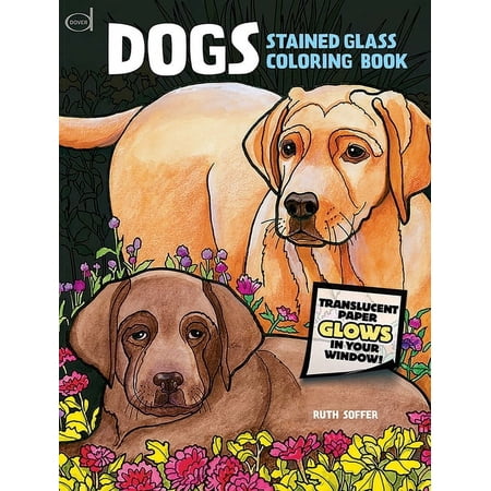 Dover Animal Coloring Books Dogs Stained Glass Coloring Book (Paperback)