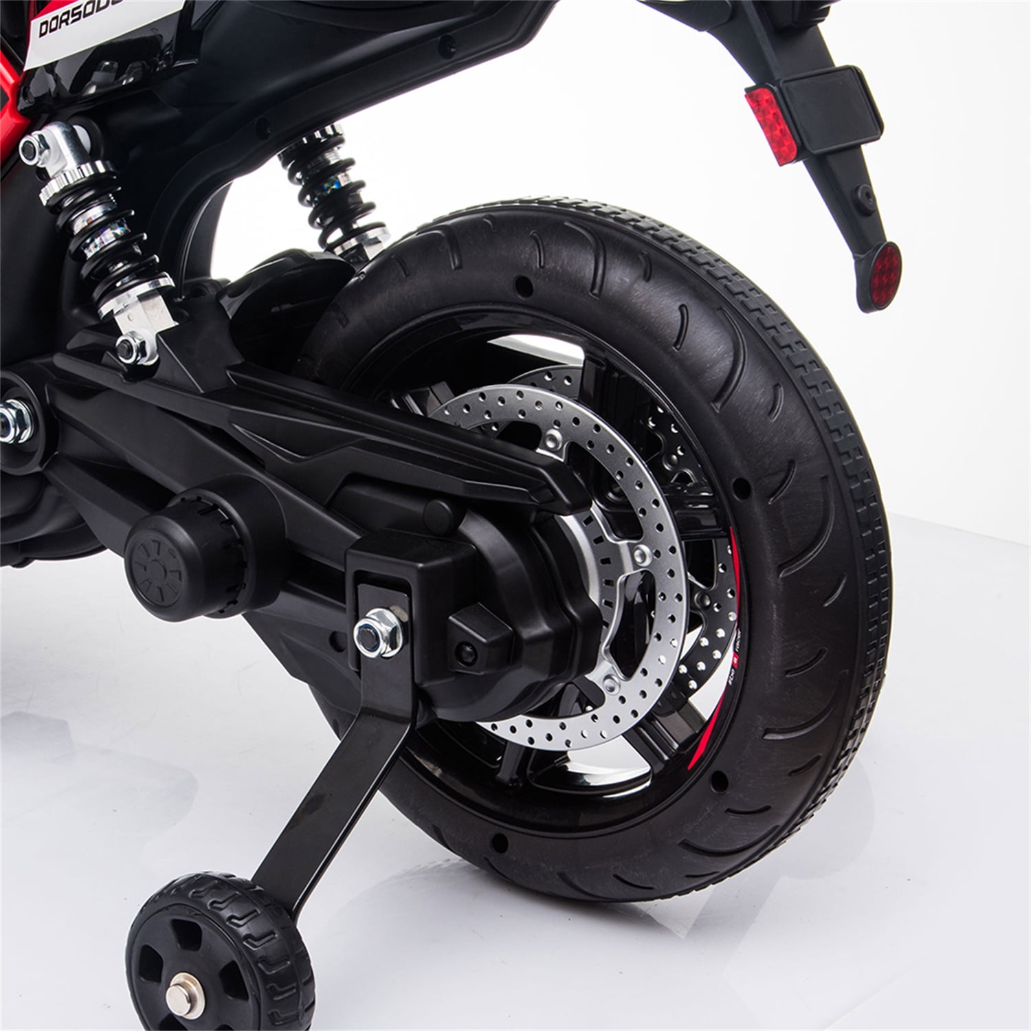 Kadyn 12V Kids Electric Ride On, Kids Ride On Motorcycle with Spring Suspension, LED Lights, USB, MP3, Red 4-wheel Electric Dirt Bike Kadyn 12V Kids Electric Ride On, Kids Ride On Motorcycle with Spring Suspension, LED Lights, USB, MP3, Red 4-wheel Electric Dirt Bike