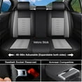 thumbnail image 4 of Leather Seat Covers for Honda Most 98% Cars SUVs,Premium Car Seat Covers Full Set,Waterproof Car Seat Protectors with Airbag,Comfort Interior Cover Seats for Cars(Black+Grey), 4 of 6