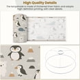 thumbnail image 4 of Lampshades 2 Pack seamless for baby girl s boy s room Polar animals 13"x13"x10" Light Shade for Table Lamps Floor Lamps Drum Lamp Shades Lampshade Replacement Easy Assembly, 4 of 8
