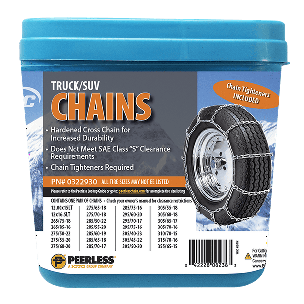Peerless Chain Company Truck Tire Chain with Rubber Tighteners, 322930