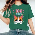 thumbnail image 3 of Camisetas de Cuello de Tripulación de Manga Corta para Mujeres Carta Impresa Camiseta 95% Poliéster 5% Spandex, Manga Corta Cuello Redondo Top Casual para Diario, 3 of 5