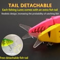 thumbnail image 4 of Easdesey Top Water Fishing Lures Whopper Popper Fishing Lure for Bass topwater 3D Eyes Bait with Propeller Tail for Catfish,Pike Perch, Floating Pencil Bass Freshwater or Saltwater, 4 of 6