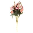 thumbnail image 1 of 5pcsx21 cabezas ramo de rosas artificiales de seda flores secas falsas (rosa) Tmvgtek Oficina Multiescena Multifunción, 1 of 6
