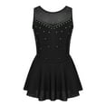thumbnail image 1 of inhzoy Robe de Patineuse de Ballet pour Filles avec Strass et Sequins, Costume Scintillant Noir 12, 1 of 7