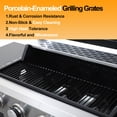 thumbnail image 5 of 4-Burner Propane Gas Grill – 40,000 BTU Stainless Steel BBQ Grill with Porcelain-Enameled Cooking Grates, Pull-Out Grease Tray & Foldable Side Shelves, Even Heat Distribution, 5 of 6
