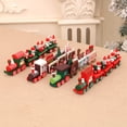 thumbnail image 4 of 4 Pcs Christmas Wooden Train Ornament Wooden Mini Train Kids Gift Toys for Christmas Party Kindergarten Decoration Home Decorations, 4 of 6
