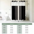 thumbnail image 5 of Black Beige Striped No Hook Shower Curtain with Snap in Liner, Modern Farmhouse Retro Lines Double-Layer Waterproof Fabric Shower Curtains for Bathroom Hotel Bathtub, Mesh Top 66"x72", 5 of 9