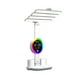 thumbnail image 3 of Lámpara de escritorio LED recargable | Luz inteligente plegable de 4 cabezales, reloj digital, portabolígrafos, iluminación ambiental RGB, altura ajustable, alimentación USB, blanco, 43x25x12cm, 3 of 6
