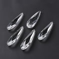 thumbnail image 2 of 20pcs Faceted Teardrop Glass Pendants Briolette Cut Clear 76.5x22x18mm Hole: 1mm, 2 of 3