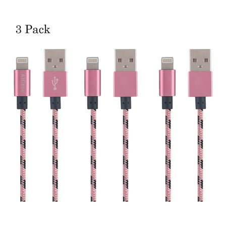 iPhone Charger Cable 3M 10ft Lightning Cable Durable Braided Cord for iPhone iPad 3 Pack [MFi Certified, Lifetime