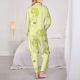 thumbnail image 5 of Disketp Pajamas Set Long Sleeve Sleepwear Womens Button Down Nightwear Pj Sets-Cute Frog3, 5 of 9
