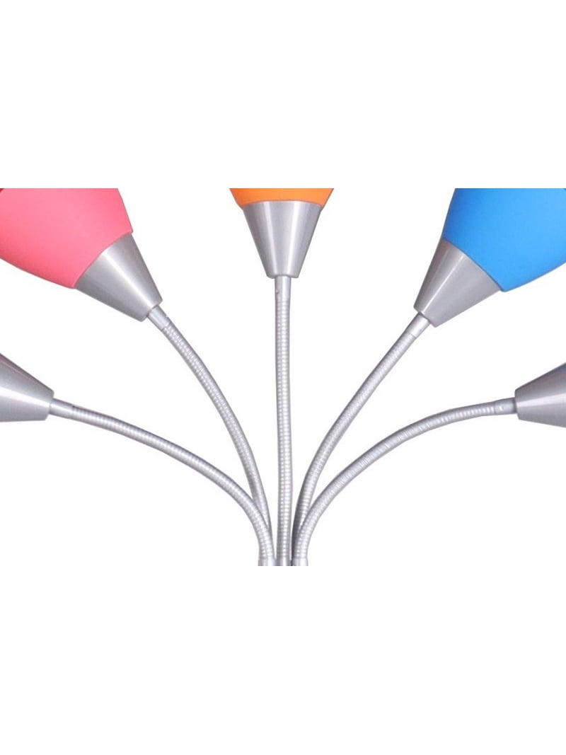 Mainstays 5-Light Multi-Color Floor Lamp, Silver Finish - Walmart.com