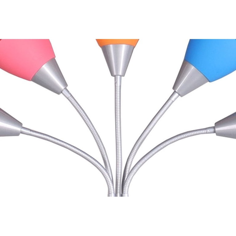 Mainstays 5-Light Multi-Color Floor Lamp, Silver Finish photo 5