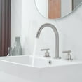 thumbnail image 6 of 8 in. Widespread Double Handle High-Arc Bathroom Faucet Water-Saving With Drain Kit In Brushed Nickel, 6 of 12