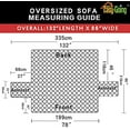 thumbnail image 6 of Easy-Going Reversible Sofa Slipcover Water Resistant Couch Cover, Oversized Sofa, Coffee/Ivory, 6 of 8
