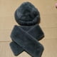 thumbnail image 5 of Sombrero de pescador con bufanda: un sombrero moderno y cómodo para excursiones de senderismo al aire libre. gris oscuro, 5 of 8