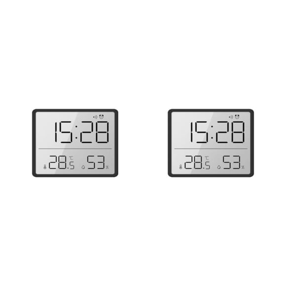 Reloj de Pared Digital Sidaley 8218 Negro Silencioso