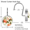 thumbnail image 5 of Peach Bathroom Decor Set | Includes Shower Curtain, Stainless Steel Hooks, 5 of 6