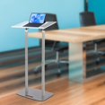 thumbnail image 3 of Fichiouy Acrylic Floor Standing Speaking Podium for Classroom, Concert, Church, Speech, 3 of 8