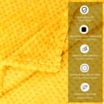 thumbnail image 6 of PiccoCasa Luxury Fleece Bed Blanket Woven Mesh Crib/Toddler Bed Yellow, 6 of 7