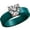 A-Ocen color, variant on Silicone Rings for Women Halo Heart Cut Solitaire Stackable Promise Engagement Ring 5A CZ Pave Wedding Band Size 5