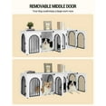 thumbnail image 3 of Dog Crate Furniture, 71" Heavy Duty Dog Kennels with Divider, Pads, Side Table, TV Cabinet, 3 of 7