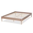 thumbnail image 3 of Baxton Studio Colette Mid-Century Wood Platform Queen Bed in Oak, 3 of 9