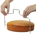 thumbnail image 1 of nipocaio Trancheuse à Gâteau en Acier Inoxydable 304 Coupe Tangente Épaisseur Réglable Outil de Cuisson (Type Double Ligne), 1 of 5