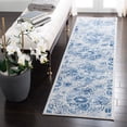 thumbnail image 2 of SAFAVIEH Martha Stewart Brentwood Nazca Floral Runner Rug, Cream/Blue, 2' x 12', 2 of 6