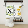 thumbnail image 3 of Yjiankangz Monogram Letter X Kitchen Towels Watercolor Lemon Farmhouse Dish Towels 16x24 Inch Dishcloth Fingertip Hand Towel Last Name Initial Soft Tea Towel Set of 2, 3 of 7