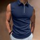 thumbnail image 2 of Chaleco informal sin mangas de poliéster para hombre - Camiseta deportiva de color liso para el gimnasio/vacaciones - Tallas S-XXXL, lavable a máquina, 2 of 5