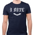thumbnail image 2 of Bat I Bite Shirt Unisex Large Navy, 2 of 5